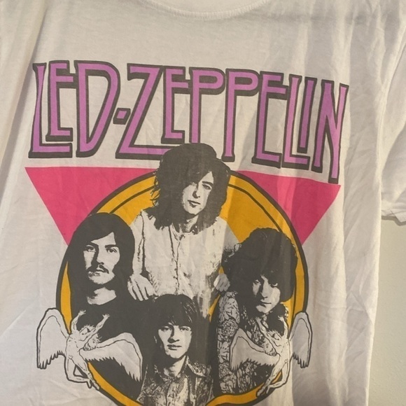 Recycled Karma Led Zeppelin Graphic Band distressed Tee shirt small - Picture 7 of 12